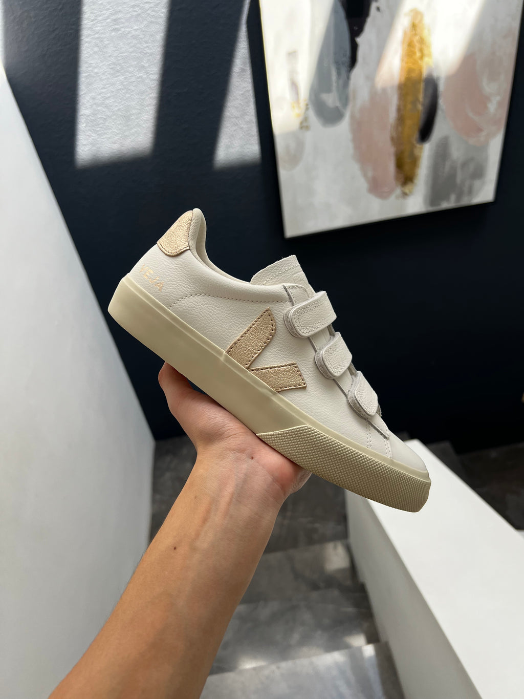 Veja campo Velcro